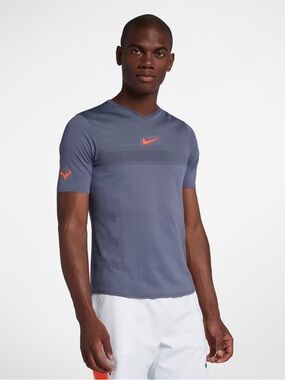NikeCourt AeroReact Rafael Nadal "Rafa" Tennis Top | Gunsmoke/Orange